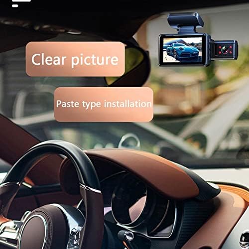רכב ארמוקס נהיגה מקליט וידאו, מצלמת דאש כפול 3.0in מסך IP