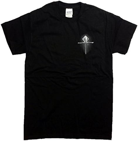 שברולט קורבט סטינגריי C7 סמל סמל חולצת טריקו כותנה Preshrunk - שחור