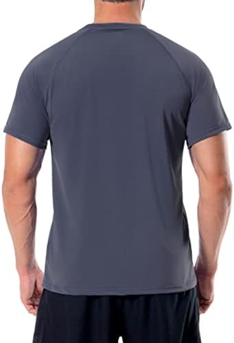 חולצות שחייה לגברים upf 50+ שומר פריחה שרוול קצר הגנה על שמש מהירה חולצת מים יבשים אימון אתלטי ריצה בגדי