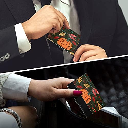 הודיה דלעת עסקים כרטיס מחזיק עבור נשים גברים עסקים כרטיס בעל מקרה עם עור שם אשראי כרטיס מזהה כרטיס