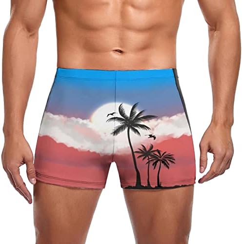 NQYIOS גדול וגבוה גזעי שחייה מהיר יבש חוף יבש מכנסיים קצרים אופנה קיץ באופנה בהוואי בגדי ים בגדי ים בגדי ים