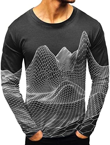 XXBR 2022 סתיו גברים חולצות שרוול ארוך, רחוב 3D דיגיטלי הדפס הצוות הצוואר