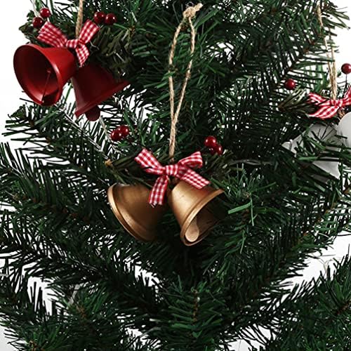 פעמוני חג המולד של גלפאדה 6 יחידות פעמוני חג המולד עץ תלייה קישוט מתכת פעמוני ג'ינגל חג המולד תליוני