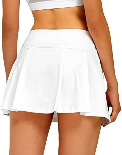 חצאית טניס לנשים של סטל גולף גולף ספורטס אתלטית מותניים גבוהות עם כיסים מכנסיים קצרים אימון ספורט
