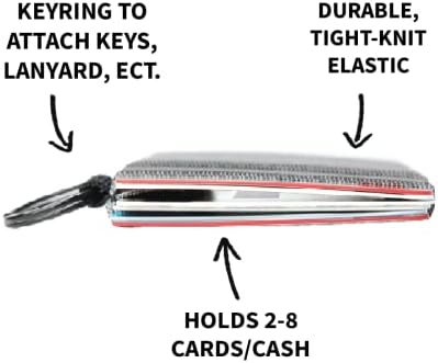 ארנק אלסטי מינימליסטי דק לגברים ונשים / מחזיק כרטיס אשראי קטן לכיס קדמי