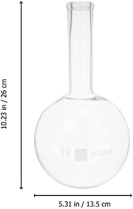 בקבוק זכוכית רותח, כוס זכוכית תחתית שטוחה ניסוי כימיה אביזר כרך.100 מיליליטר, 3.3 בורוסיליקט