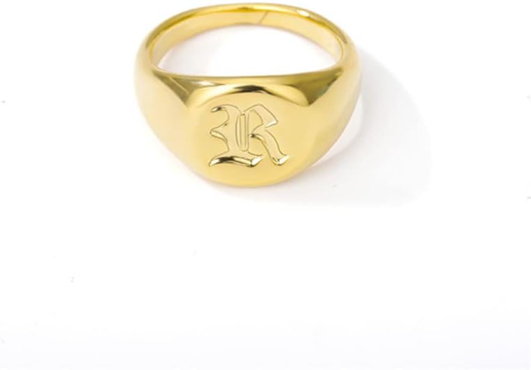 3 חנות מינימליסטי תכשיטי רטרו ראשי תיבות טבעת לגברים נשים א-ת ישן אנגלית אותיות שלט טבעות זהב ליידי-זהב-צבע-8-67143