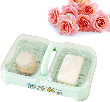 קופסת סבון קאבילוק תבשיל סבון כפול רשת עם מכסה מחזיק סבון נייד עם מיכל מארז סבון לניקוז למטבח אמבטיה