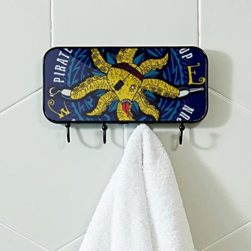 מחזיק מגבות קיר רכוב מגבת מתלה אמבטיה תפאורה חלוקת חלוק בגדים לבוש עיצוב יצירתי תמנון מגבת