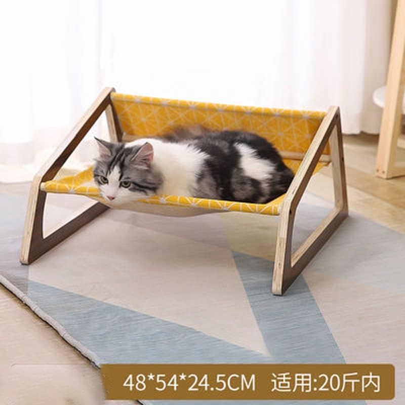 WXBDD CAT כלב כלב מיטת בד מוגברת ספה מעץ מוצק