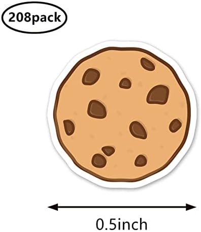 מדבקות מתכנן עוגיות שוקולד צ'יפס, 0.5 אינץ 'מדבקות ליצירה של לוח השנה לריכוז 208-חבילה