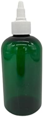 8 גרם בקבוקי פלסטיק בוסטון ירוק -12 חבילה לבקבוק ריק ניתן למילוי מחדש - BPA בחינם - שמנים אתרים -