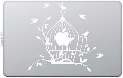 חנות חביבה MacBook Air / Pro 11/13 אינץ 'מדבקת מקבוק כלוב ציפורים כלוב ציפורים פתוח כלוב ציפורים פתוח 11