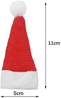 כובעי סנטה מיני, 20 יחידות מיני כובעי סנטה חג המולד אדומים עשה זאת בעצמך למלאכות יד