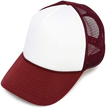 כובע משאית דו-גוני של דליקס כובע רשת קיץ עם רצועת סנאפבק מתכווננת