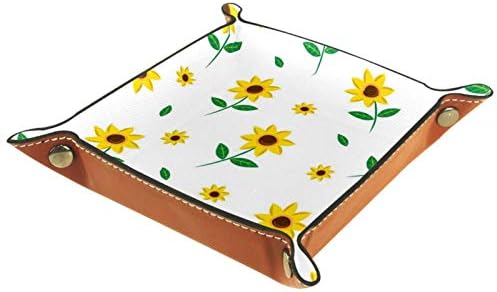 מארגן פרחוני פרחים Lyetny מגש אחסון קופסת מיטה מיטה קאדי שולחן עבודה מגש החלפת ארנק מפתח קופסת מטבעות מגש מגש