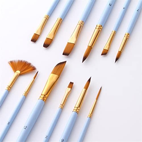 SLSFJLKJ ציוד אמנות 12 צבעי מים מברשת ניילון גואש ציור שורה עט עט קו עט שמן שמן סט מברשות אקריליות