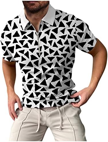 חולצות לגברים, דפוס דיגיטלי של גברים בקיץ, שרוולים קצרים של גולף גולף גולף גולף, טופ מזדמן