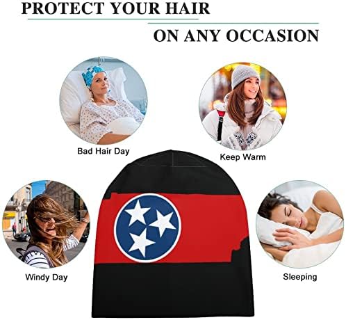 טנסי מדינת דגל מפת כפת כובע רך חם מלא בסוודרים כובע גולגולת כובע שינה כובע עבור יוניסקס