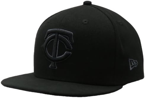 ליגת הבייסבול מינסוטה טווינס שחור ואפור 59 חמישים כובע מצויד
