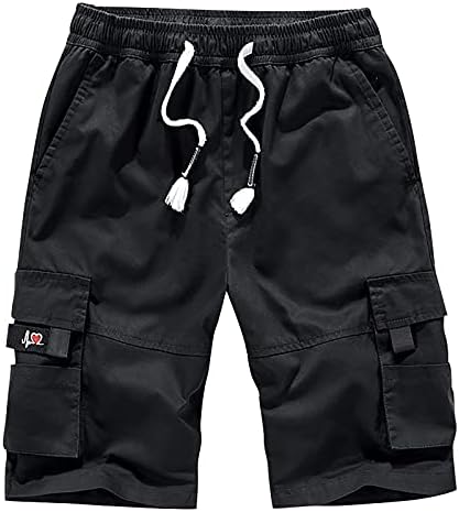 מכנסיים קצרים גברים של אופנה שרוך כיס מכנסיים כותנה חמש נקודות מכנסיים קצרים סרבל
