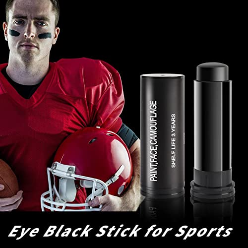 3 יחידות עין שחור מקל עבור ספורט, קל צבע שחור עיןשחור מקל, ספורט פנים צבע עבור בייסבול סופטבול