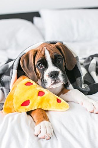 Zippypaws - צעצוע של כלב פלושי ממולא אמוג'יז - פרוסת פיצה, 3 חבילות