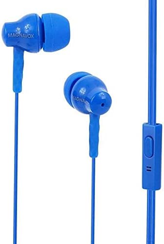 Magnavox MHP4851BL אוזניות סיליקון אוזניים עם מיקרופון - כחול