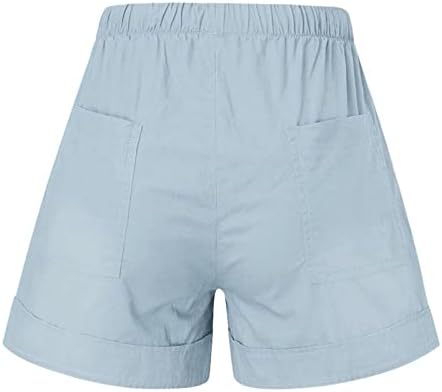 מכנסיים קצרים קלים משקל קלים מותניים אלסטיים שרוך מכנסיים קצרים נוחים מכנסי טרנינג קיץ מזדמנים
