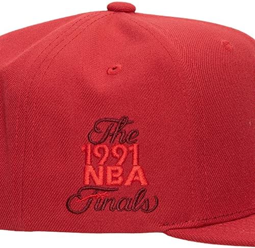 מיטשל ונס מונוכרומטי כובע כובע כובע HWC 1991 גמר שיקגו בולס אדום