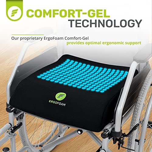 ארגופום כיסא גלגלים כריות להקלה על לחץ-לנשימה, נוחות ג ' ל מושב כרית - קל משקל זיכרון קצף כיסא