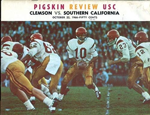 1966 USC טרויאנס נגד תוכנית כדורגל קלמסון 10/22 לשעבר 40343 B3 - תכניות קולג '