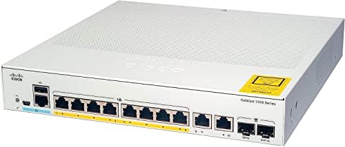 Cisco Catalyst 1000-8FP-E-2G-L מתג רשת, 8 gigabit Ethernet POE+ יציאות, 120W תקציב POE, 2 1G SFP/RJ-45