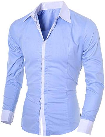 חולצות XXBR לגברים, 2021 כפתור סתיו למטה שרוול ארוך אופנה רזה בכושר משרד פורמלי עסקים חולצה מזדמנים חולצות סווטשירטים