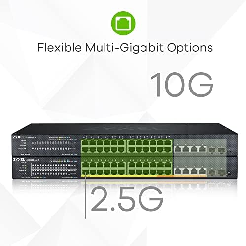 Zyxel 30-Port Multi-Gigabit Ethernet Switch Switch-מנוהל, 2x 10g Ethernet, 2x 10g SFP+,
