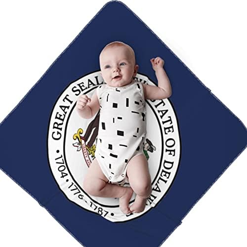 חותם מדינת דלאוור שמיכה לתינוקות מקבלת שמיכה לתינוקות לכיסוי יילוד עטיפת פעוטון