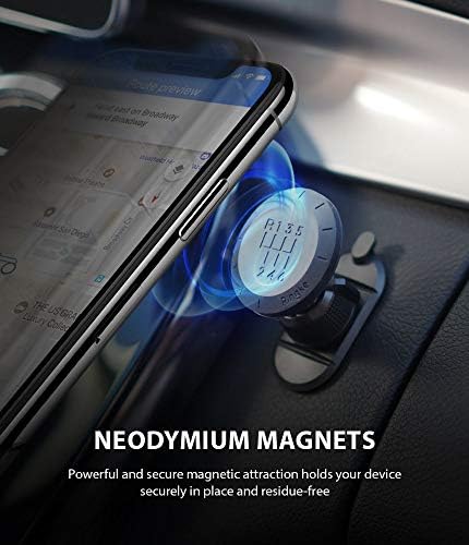 מחזיק רכב טלפון עם הילוך מגנטי עם דפוס סיבי פחמן מנעול מסתובב מגנט ניאודימיום רב עוצמה אוניברסלי 360 סיבוב