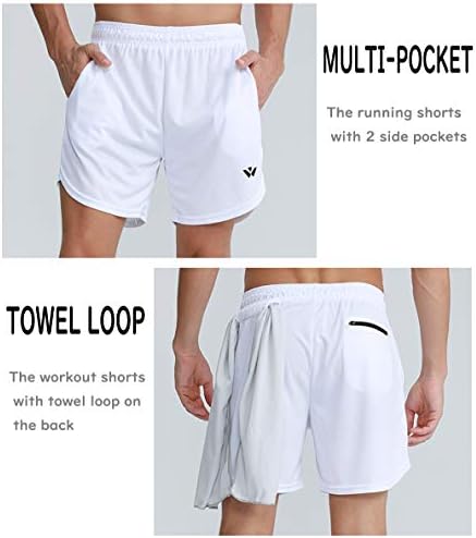 גברים של ריצת כושר 2 ב 1 ספורט מהיר ייבוש לנשימה מכנסיים קצרים חיצוני אימון 7 מכנסיים קצרים עם