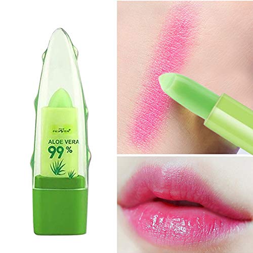 ירוק שפתון שהופך ורוד שינוי עמיד למים שינוי צבע שנמשך טמפרטורת שפתיים לחות אלואין ארוך שפתון איפור דברים תחת