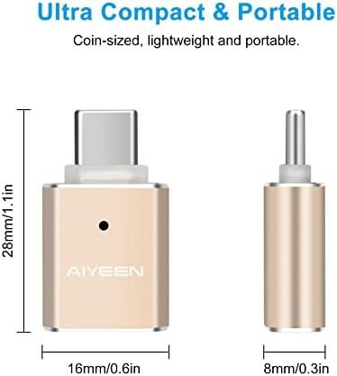 AIYEEN USB C ל- USB מתאם, USB C זכר ל- USB 3.0 מתאם נשי OTG Converter תואם ל- MacBook Pro 2019/2018/2017,