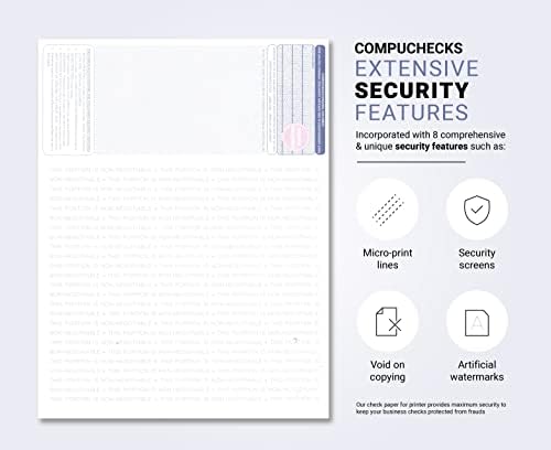 קומפוצ 'קים - 500 נייר מלאי ריק עם אבטחה גבוהה - צ' קים למעלה-הדפס קל ומאובטח מהמחשב שלך, משקל הנייר של