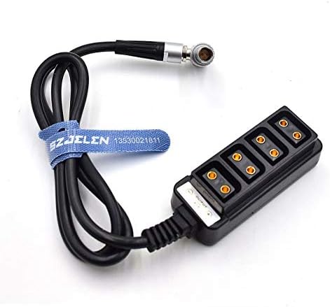Szjelen 0b 2pin Plug 12V חשמל ל -4 יציאה D-TAP DUT מתאם כבל מפצל עבור Alexa Tilta מצלמות אדומות V-Mount סוללה
