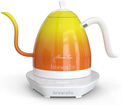 Brewista Artisan Goosececk Kettle, 1 ליטר, לשפוך קפה, תה מבשלת, לוח LCD, בחירת טמפרטורה דיגיטלית מדויקת,