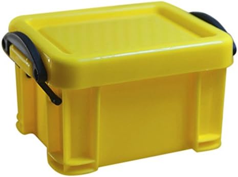 אחסון מיכל פרימיום מיני פלסטיק תכשיטי שרשרת גלולת תיבת אחסון מקרה ארגונית מחזיק מיכל-צהוב
