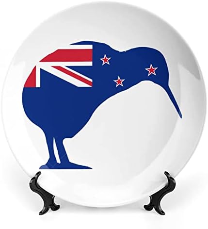 דגל ניו זילנד קיווי צלחות דקורטיביות קרמיקה עם עצם סין סין קישוטים תלויים צלחות קינוח
