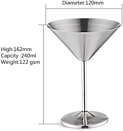 Yxbdn Creative Martini קוקטייל ויסקי זכוכית מותאמת אישית נירוסטה עיצוב שיק עיצוב בר יין מסעדת