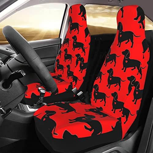 כלב נקניק כלב DACHOUETTE SILHOUETTE CARE מושב כיסוי כרית מושב רכב אלסטי, מתאים לרכב/רכב שטח/משאית/טנדר,