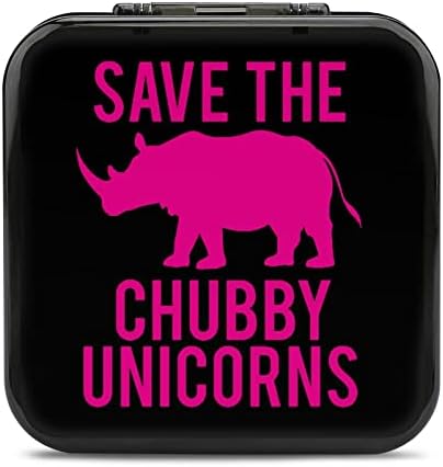 שמור את מארז כרטיס המשחק של Unicorns Chubby למתג מתג דפוס מותאם אישית לתיבת אחסון ניידת עם 24 משבצות קלפי