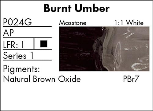 צבע שמן נבדק מראש של Grumbacher, 37 מל/1.25 גרם, שרוף אומבר