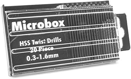 20 יחידות זעיר מיקרו טוויסט מקדח סט 0.3-1.6 ממ עבור דגם קרפט תכשיטי שעון תיקון חשמל תרגיל